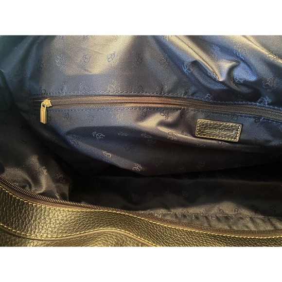 New BROOKS BROTHERS Pebbled Brown Leather Travel Luggage Weekend Bag w/ Lock&key - Picture 12 of 16